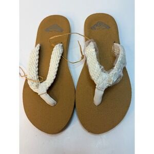 Roxy Women's Porto IV Slip On Beach Sandals Natural Size 9 NWT